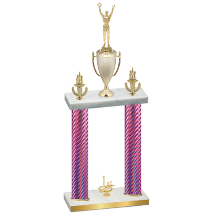 Double Pink Carbon Fiber First Place Victory Trophy