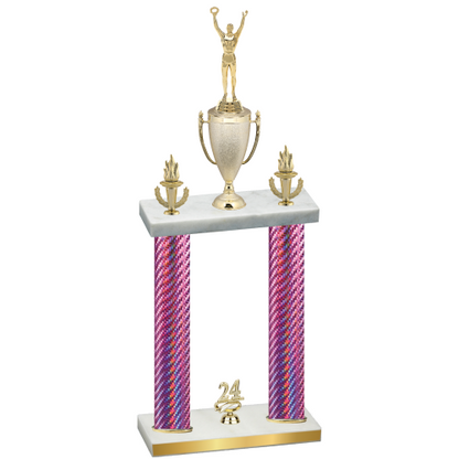 Double Pink Carbon Fiber Year Victory Trophy