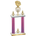 Double Pink Carbon Fiber Victory Basketball Trophy