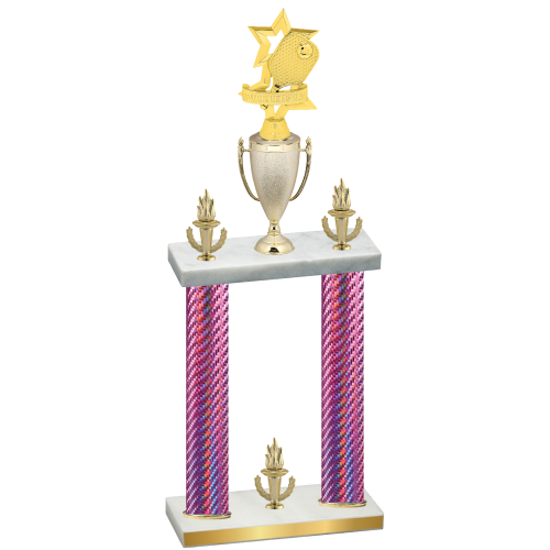 Double Pink Carbon Fiber Victory Pickleball Trophy
