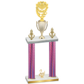 Double Pink Carbon Fiber Second Place Pickleball Trophy