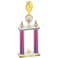 Double Pink Carbon Fiber Second Place Pickleball Trophy