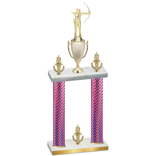 Double Pink Carbon Fiber Victory Archery Trophy
