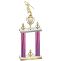 Double Pink Carbon Fiber Victory Basketball Trophy