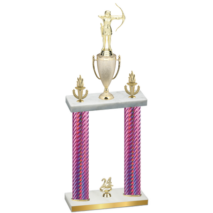 Double Pink Carbon Fiber Year Archery Trophy