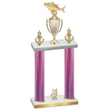 Double Pink Carbon Fiber Year Fishing Trophy