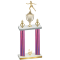 Double Pink Carbon Fiber Second Place Skater Trophy