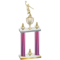 Double Pink Carbon Fiber Victory Basketball Trophy