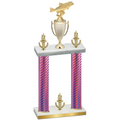 Double Pink Carbon Fiber Victory Fishing Trophy