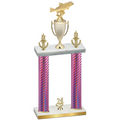 Double Pink Carbon Fiber Year Fishing Trophy