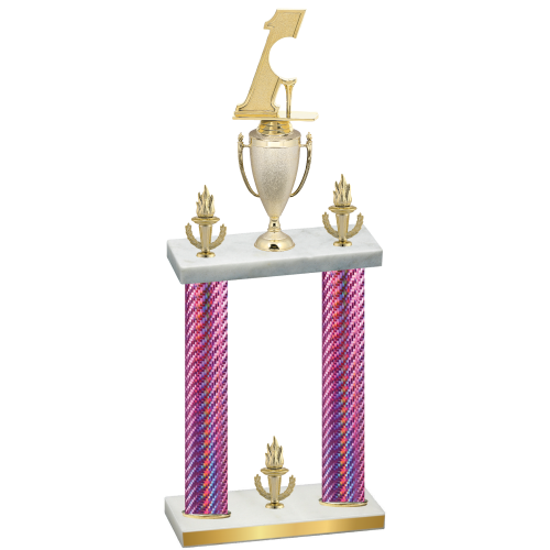 Double Pink Carbon Fiber Victory Golf Trophy