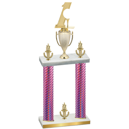 Double Pink Carbon Fiber Victory Golf Trophy