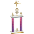 Double Pink Carbon Fiber Year Karate Trophy