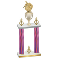 Double Pink Carbon Fiber Victory Baseball Trophy