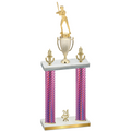 Double Pink Carbon Fiber Year Softball Trophy