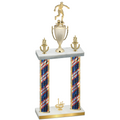 Double Flag USA First Place Soccer Trophy