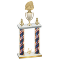 Double Flag USA Third Place Soccer Trophy
