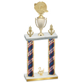 Double Flag USA Second Place Running Trophy