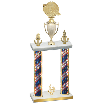 Double Flag USA Fourth Place Running Trophy