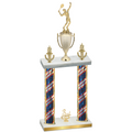 Double Flag USA Third Place Tennis Trophy
