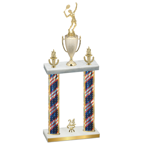 Double Flag USA Year Tennis Trophy