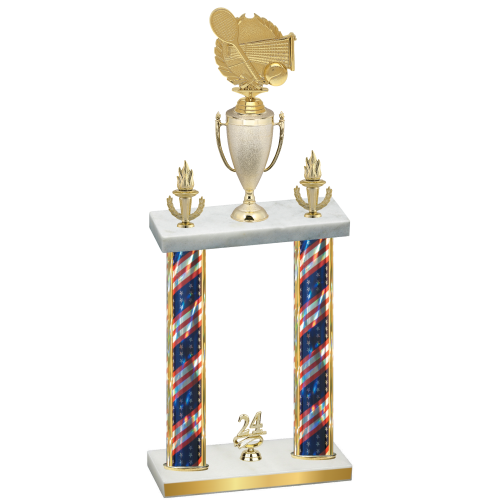 Double Flag USA Year Tennis Trophy