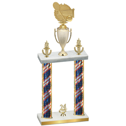 Double Flag USA Year Tennis Trophy