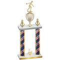 Double Flag USA Second Place Bowling Trophy