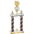 Double Flag USA Second Place Bowling Trophy