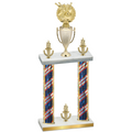 Double Flag USA Victory Bowling Trophy