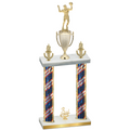 Double Flag USA Third Place Volleyball Trophy