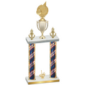 Double Flag USA First Place Volleyball Trophy