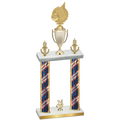 Double Flag USA Year Volleyball Trophy