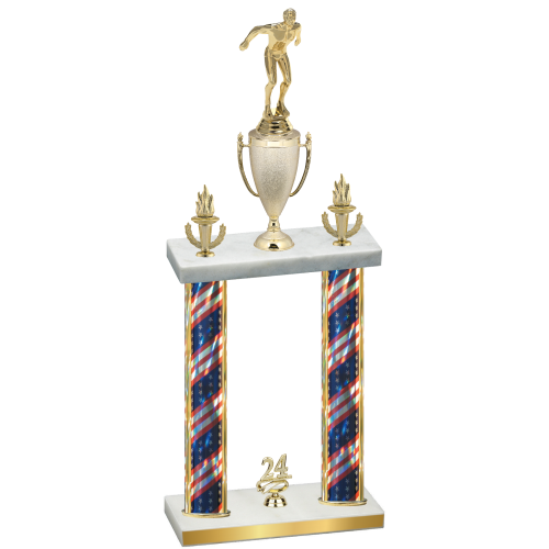 Double Flag USA Year Swimming Trophy