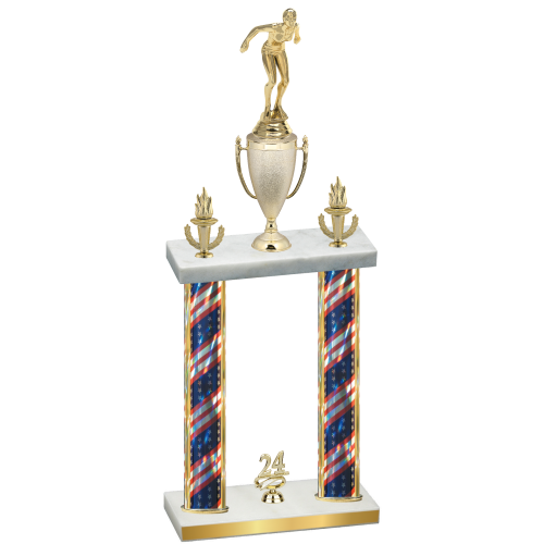 Double Flag USA Year Tennis Trophy