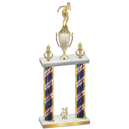 Double Flag USA Year Tennis Trophy