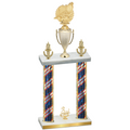Double Flag USA Third Place Swimming Trophy