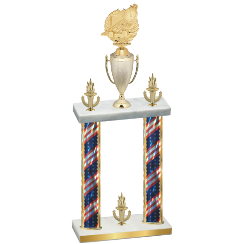Double Flag USA Victory Swimming Trophy