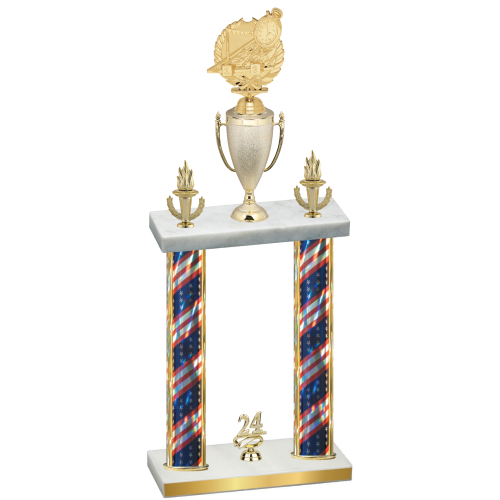 Double Flag USA Year Swimming Trophy
