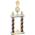 Double Flag USA Third Place Insert Trophy