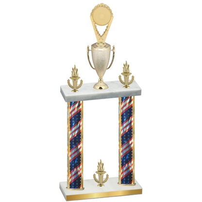 Double Flag USA Victory Insert Trophy