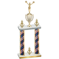 Double Flag USA Victory Cheerleading Trophy