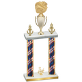 Double Flag USA Third Place Cheerleading Trophy