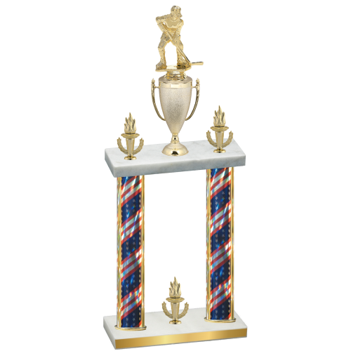 Double Flag USA Victory Hockey Trophy