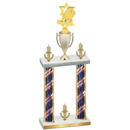 Double Flag USA Victory Pickleball Trophy