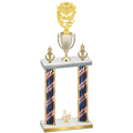 Double Flag USA Third Place Pickleball Trophy