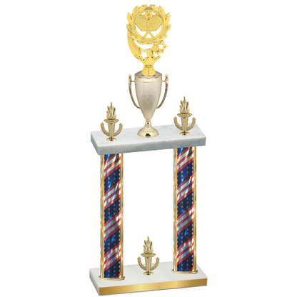 Double Flag USA Victory Pickleball Trophy