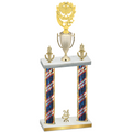 Double Flag USA Year Pickleball Trophy
