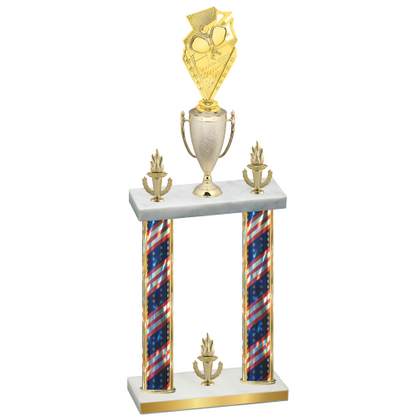 Double Flag USA Victory Pickleball Trophy