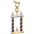 Double Flag USA Victory Horses Trophy